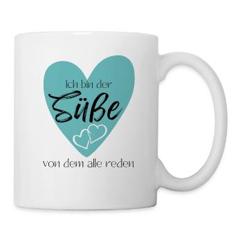 Baby Geschenkidee Muttertag Vatertag Weihnachten - Tasse - Weiß - Rechts
