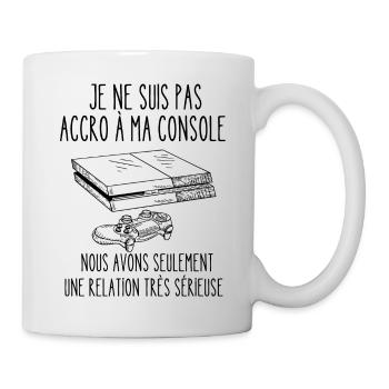 accro à ma console - Mug blanc - blanc - Droite