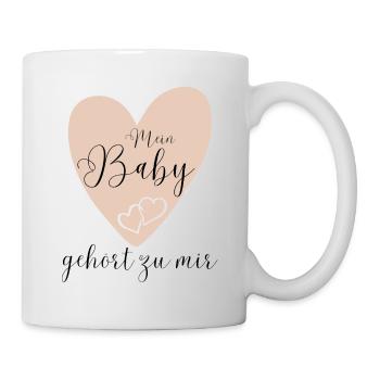 MEIN BABY gehört zu mir - Tasse - Weiß - Rechts