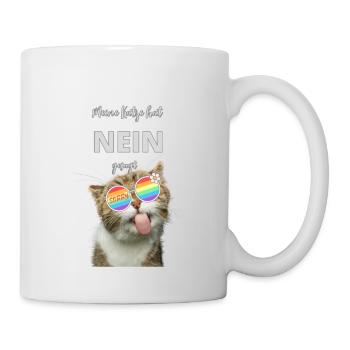 Meine Katze hat nein gesagt - lustiger Spruch - Tasse - Weiß - Rechts