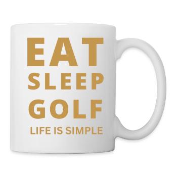 Eat Sleep Golf – Life Is Simple - Mug - white - Right