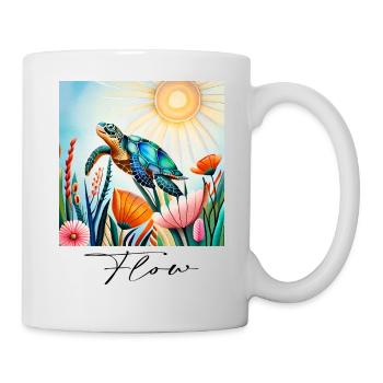 Turtle - Tasse - Weiß - Rechts