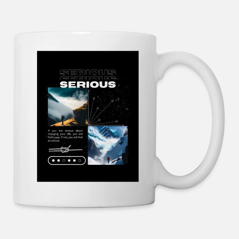 sérieux - Mug blanc - blanc