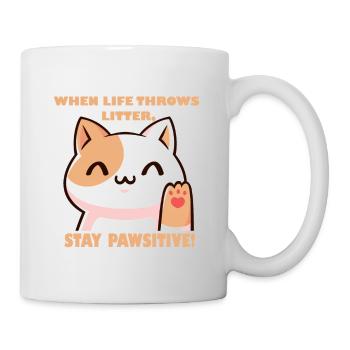 Whisker Wisdom: Pawsitivity Prevails - Mug - white - Right