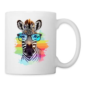Milo le zèbre à lunettes - Mug blanc - blanc - Droite