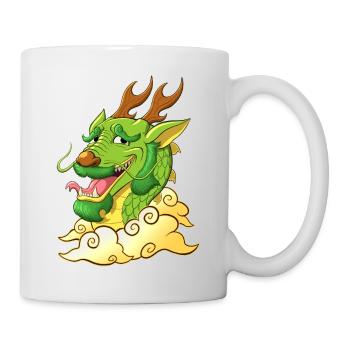 Funny Green Dragon - Mug - white - Right