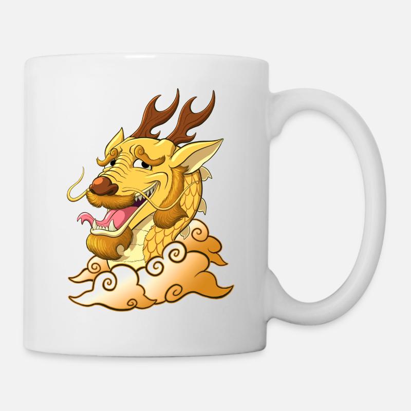 Funny Yellow Dragon - Mug blanc - blanc