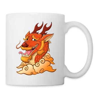 Funny Red Dragon - Mug blanc - blanc - Droite