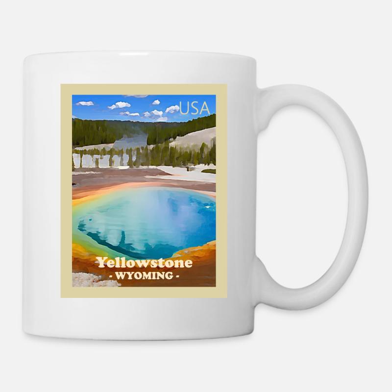 Parc national de Yellowstone - Mug blanc - blanc