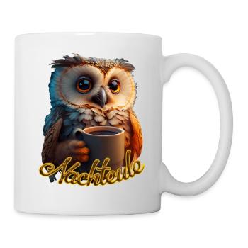 Nachteule - Tasse - Weiß - Rechts