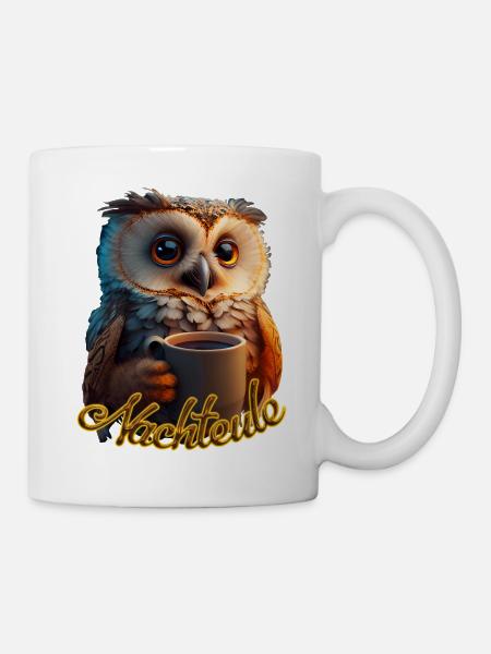Nachteule - Tasse - Weiß