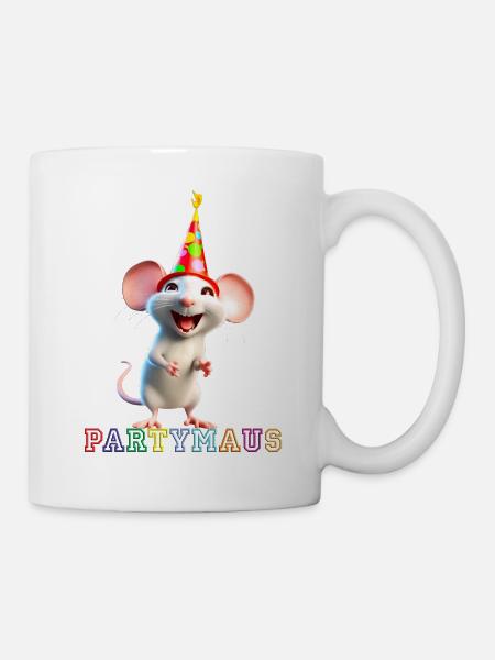 Partymaus - Tasse - Weiß