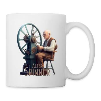 Alter Spinner - Tasse - Weiß - Rechts