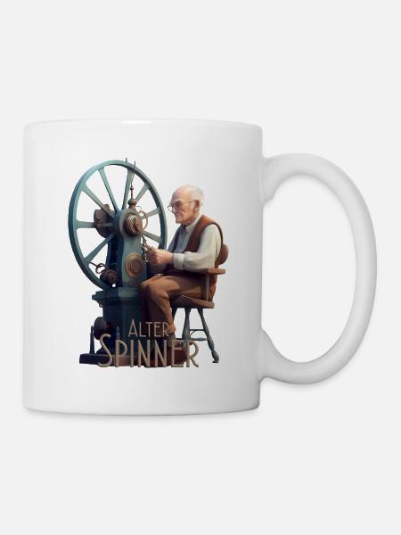 Alter Spinner - Tasse - Weiß