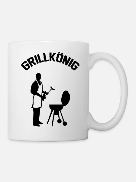 grillkönig - Tasse - Weiß