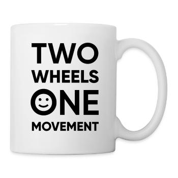 HappyBike - Two Wheels One Movement - black - Tasse - Weiß - Rechts