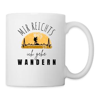 WANDERN Berge Bergsteigen WANDERWEG - Tasse - Weiß - Rechts