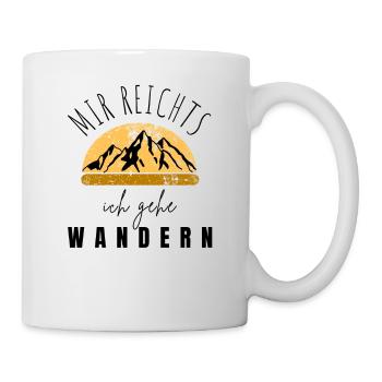 WANDERN Berge Bergsteigen WANDERWEG - Tasse - Weiß - Rechts