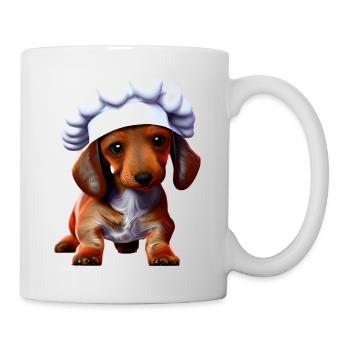 Dachshund, Dachshund puppy, Restaurateur, Dog, Cooking, Dogs - Mug - white - Right