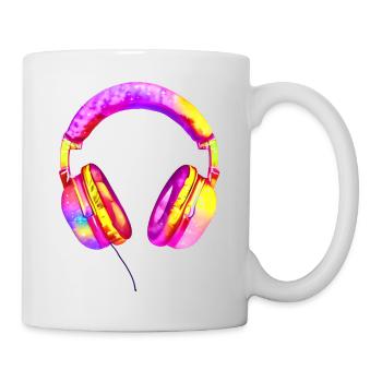 Casque Musiciens joueurs Chanteurs Écouter de la musique Chanter - Mug blanc - blanc - Droite