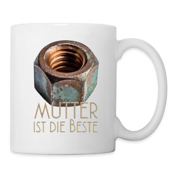 Mutter ist die Beste - Tasse - Weiß - Rechts