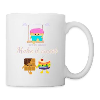 La vie est courte rendez-la douce - Mug blanc - blanc - Droite