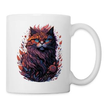 Flower Cat - Tasse - Weiß - Rechts