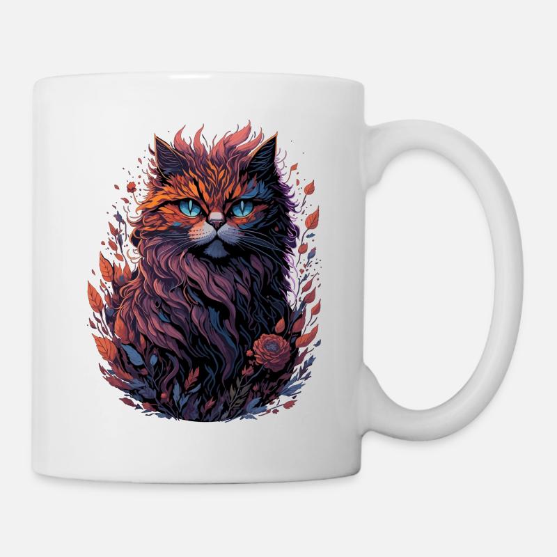 Flower Cat - Tasse - Weiß