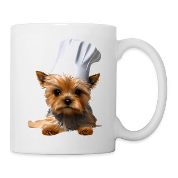 Yorkshire Terrier Restaurateur Chien Cuisine Chien Chiot - Mug blanc - blanc - Droite