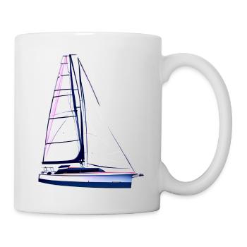 Voilier Voilier Voilier Voilier Marin - Mug blanc - blanc - Droite
