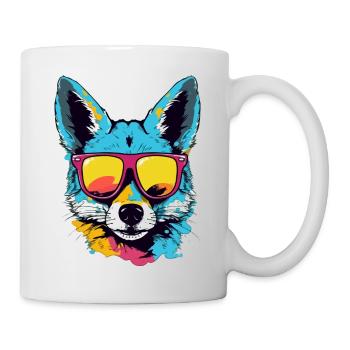 Blau der Schakal - Tasse - Weiß - Rechts