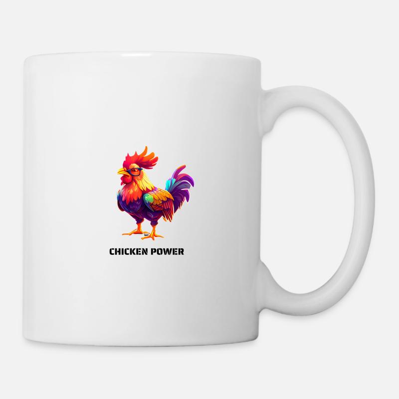 CHICKEN POWER - Tasse - Weiß