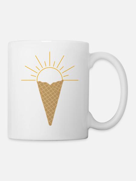 Eis Sonne - Tasse - Weiß