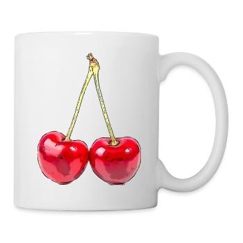 Cerise - Mug blanc - blanc - Droite