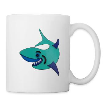 Hai - Tasse - Weiß - Rechts