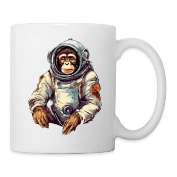 Space Monkey Retro Drawing - Mug - white - Right