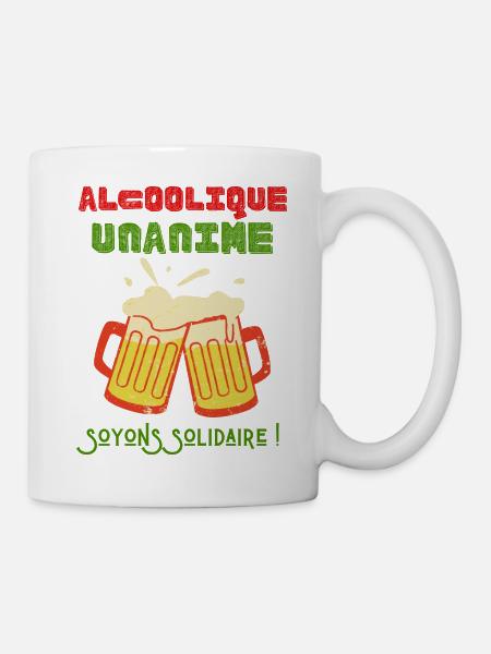 Einstimmiger Alkoholiker - Tasse - Weiß