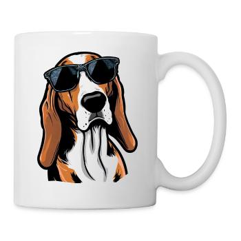 Australian Foxhound Wearing Sunglasses Canine Pets - Mug - white - Right