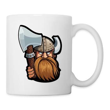 Olaf, the Bold: Cartoon Viking Olaf - Mug - white - Right