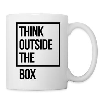 THINK OUTSIDE THE BOX - Mug blanc - blanc - Droite