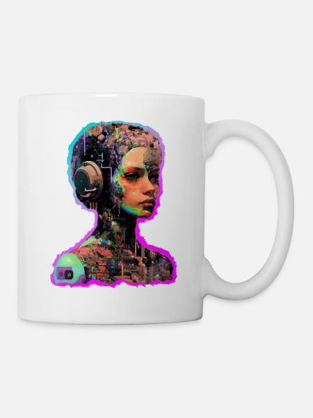 Abstrakte Frau - Tasse - Weiß
