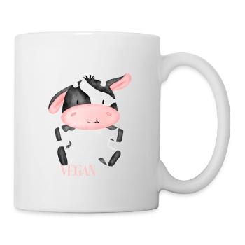 Liebes vegan Motiv - Tasse - Weiß - Rechts