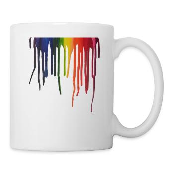 Faden Regenbogen - Tasse - Weiß - Rechts