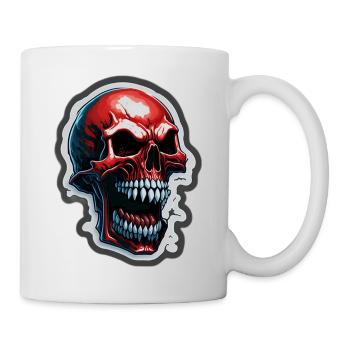 Red Vampire Skull - Mug - white - Right