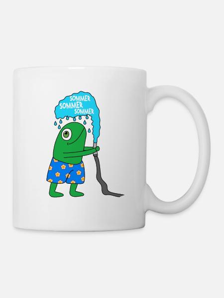 Der Sommerfrosch - Tasse - Weiß