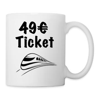49 ticket bzw Deutschlandticket - Tasse - Weiß - Rechts