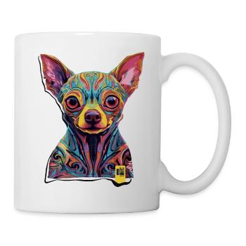 chihuahua vector colors - Tasse - Weiß - Rechts
