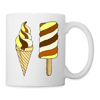 Eis - Tasse - Weiß - Rechts