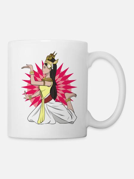 Cambodge Tradition Danse Khmer Apsara I Cadeau - Mug blanc - blanc