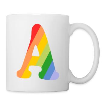 Letter A Rainbow - Mug - white - Right